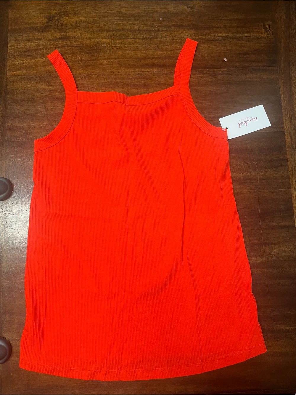 Isabel by Ingrid and Isabel Bright Red Ribbed Tank Top